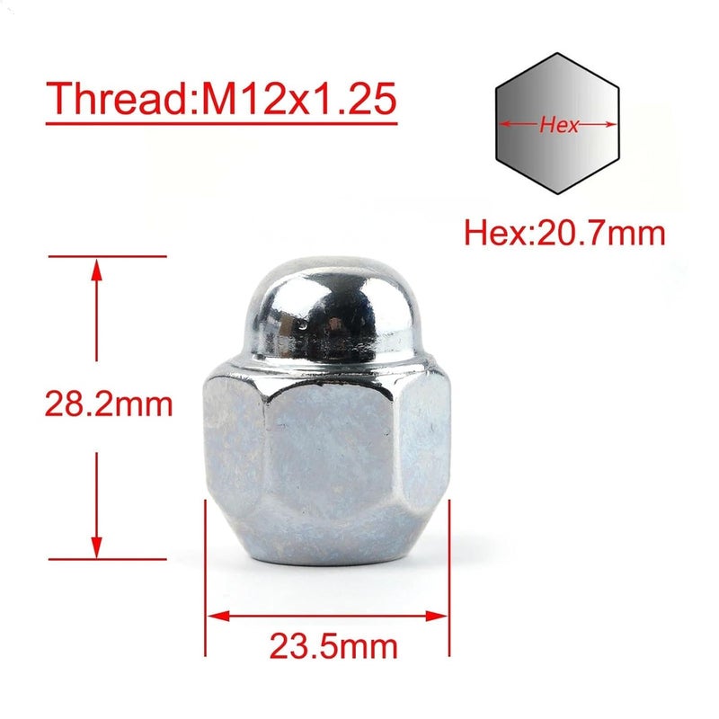 M12x1 25 Alloy Wheel Lug Nuts Compatible with Nissan 200SX 240SX 300ZX 350Z - Image 5